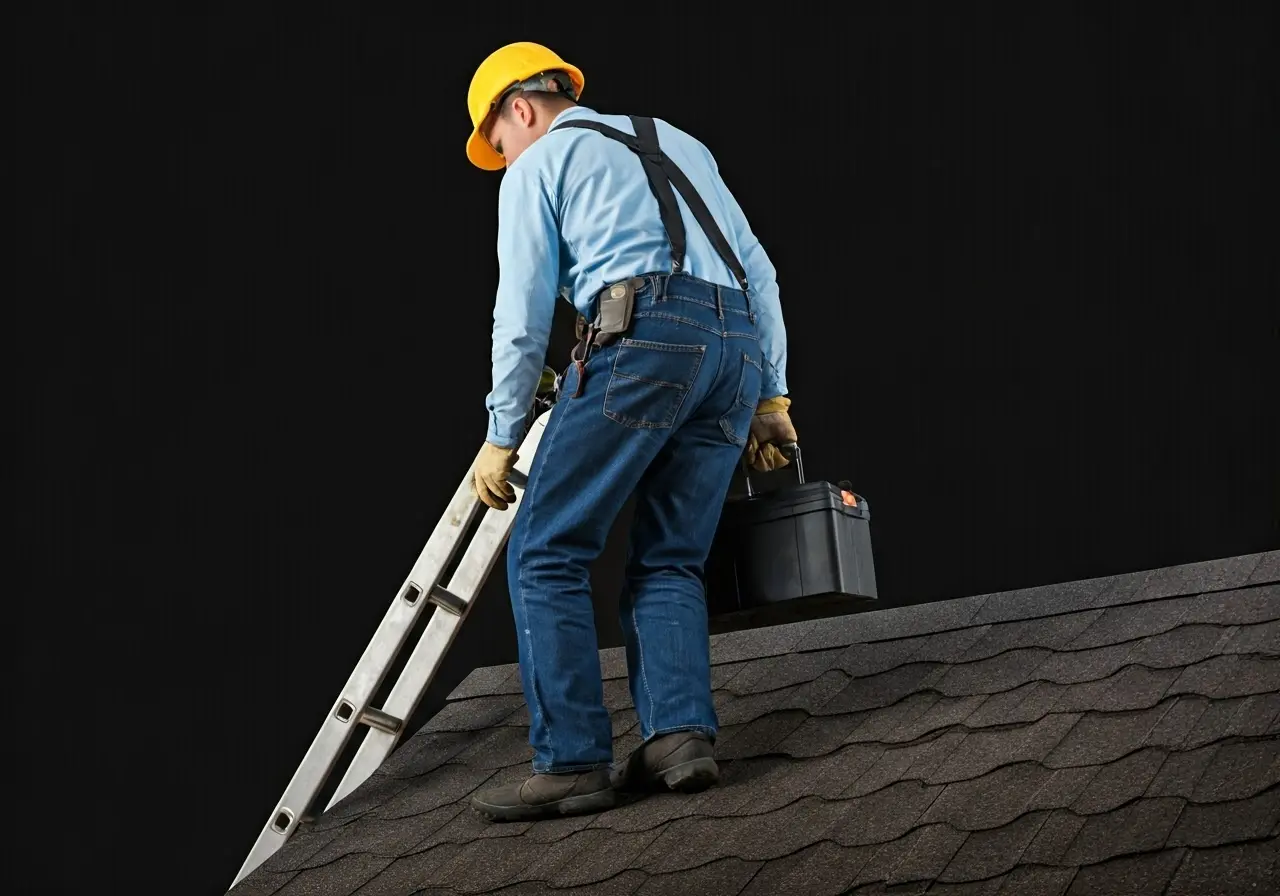 man working for rooftop